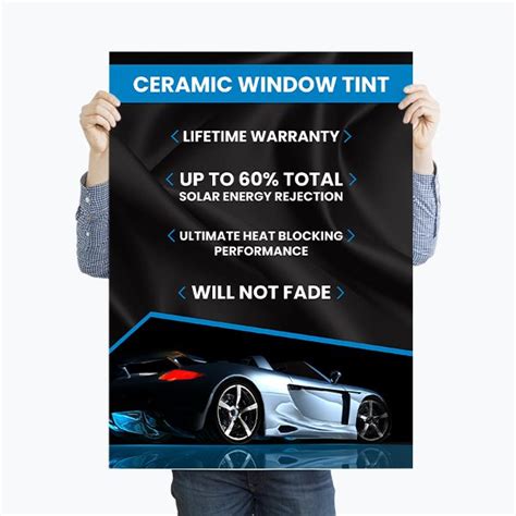 Ceramic Window Tint Benefits Poster - Marketing Tint