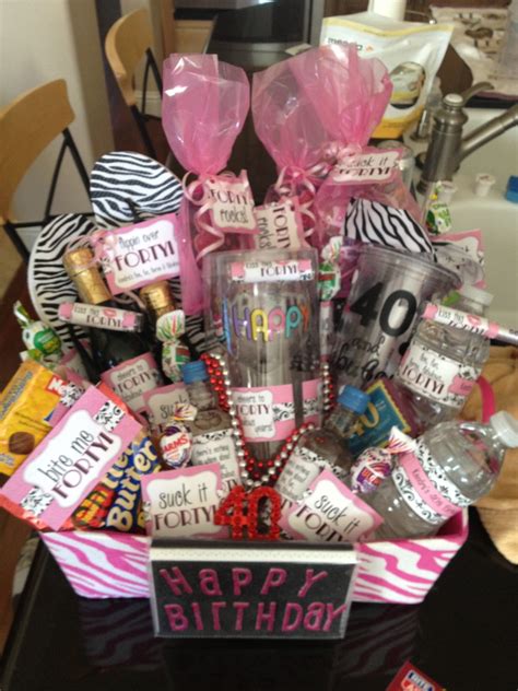 40th birthday gifts for women, 40th birthday gifts, Birthday gift baskets