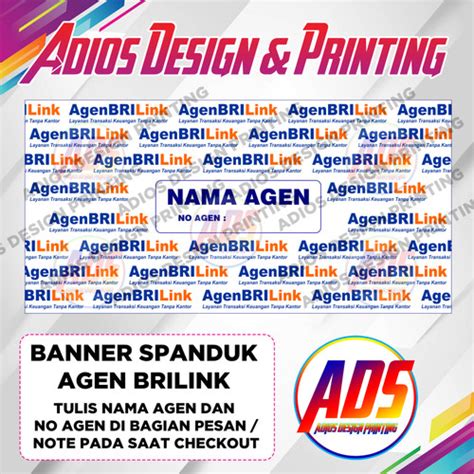 Jual Banner / Spanduk Agen BRILink Model Logo - Kota Tangerang - ADIOS DESIGN & PRINTING | Tokopedia