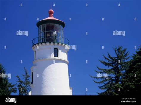 Umpqua Lighthouse, Umpqua River Lighthouse State Park, Oregon Stock Photo - Alamy