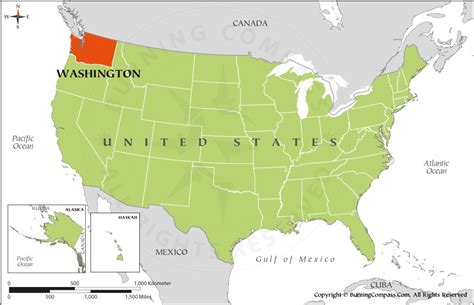 Washington State on US Map, Where is Washington