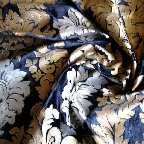 Royal Crown Black Velvet Fabric With Silver Print and Slub | Etsy