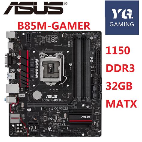 Used Asus B85M-GAMER Desktop Motherboard B85 b85m Socket LGA 1150 i7 i5 DDR3 32G SATA3 USB3.0 M ...