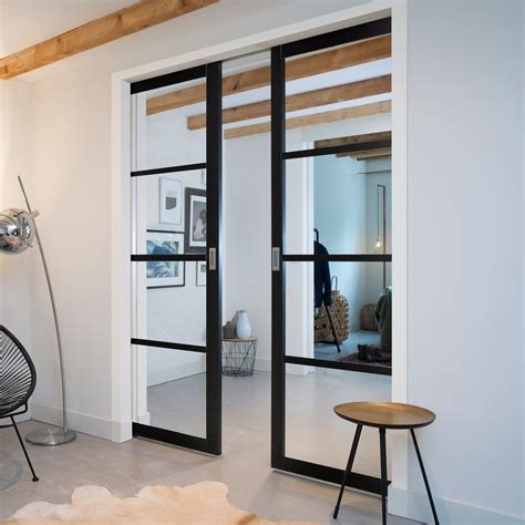 Beautiful Industrial style bespoke pocket doors with a steel look but ...