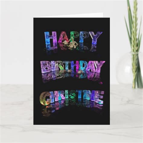 Happy Birthday Christine Card | Zazzle.com