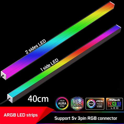 40cm 5v 3pin ARGB LED strips high density computer decor | Shopee ...