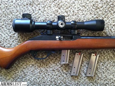 ARMSLIST - For Sale: marlin 795 .22 LR rifle, wood stock, rail, scope