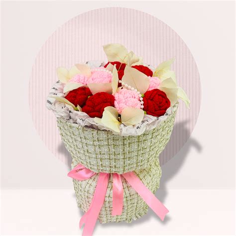 Buy Rose Crochet Bouquet | Shop Artificial Flowers Online