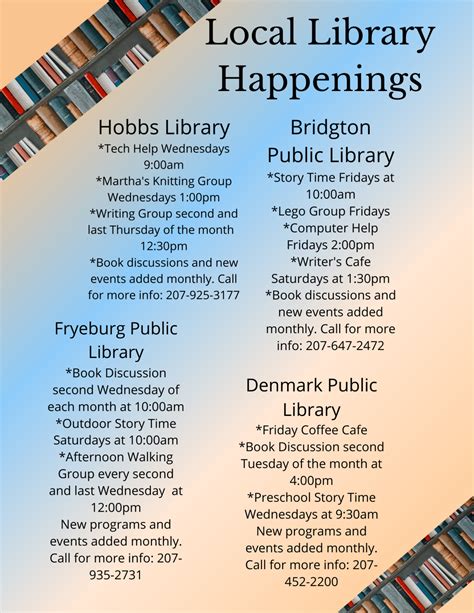 Local Library Happenings – Bridgton Public Library