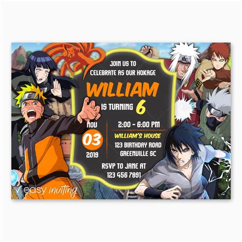 Naruto Birthday Invitation Printable – Easy Inviting