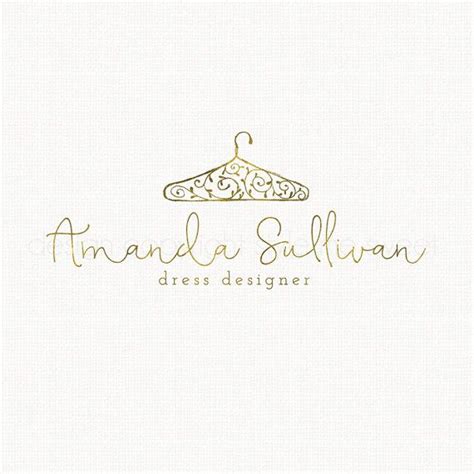 clothing hanger logo design seamstress logo by stylemesweetdesign | Blooming June Design Co ...