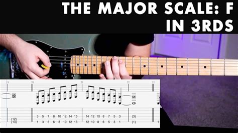 F Major Scale Guitar - In 3rds With Tabs - YouTube