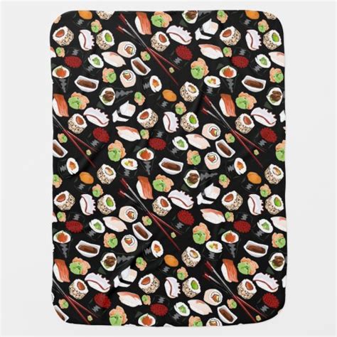 Assorted Sushi Baby Blanket | Zazzle