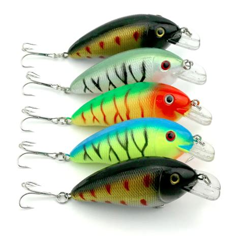 100PCS Crank Bait Fishing lures MINNOW fishing tackle Crankbait Lure ...