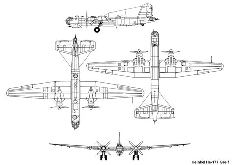 Heinkel He 177, plan 3 vues