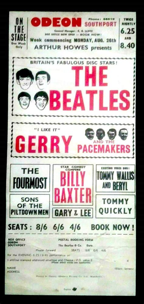 Vintage Beatles concert poster, Odeon, Leeds