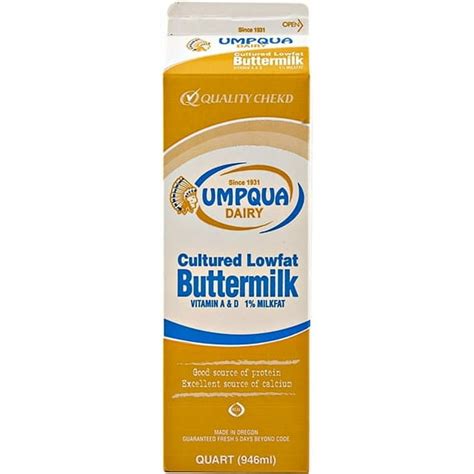 Umpqua Dairy Low-Fat Buttermilk, Quart - Walmart.com