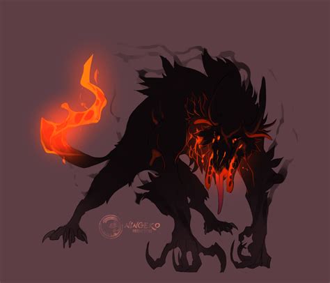 [Adopt Extra] Demon wolf concept by NinGeko on DeviantArt