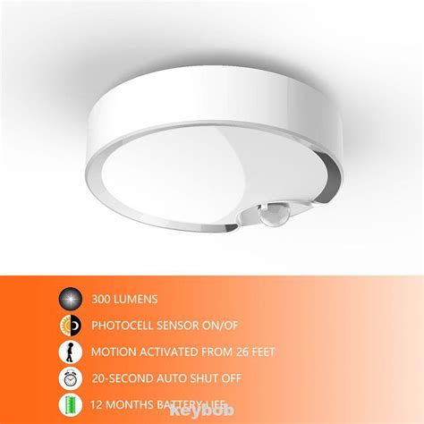 Home Battery Operated Hotel Indoor Outdoor Human Body Induction LED Ceiling Light - keybob.th ...