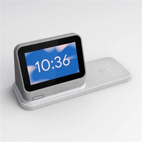 Lenovo Smart Clock 2 with Wireless Charging Dock - Heather Grey ...