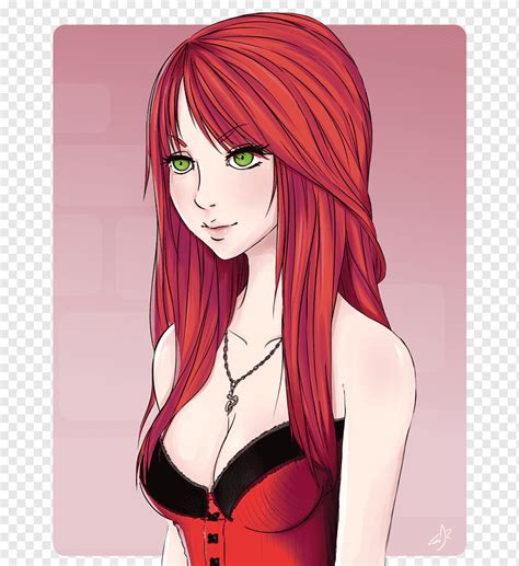 Fan art Red hair Manga Drawing, manga, black Hair, manga, fictional ...