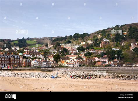 Minehead beach and town, Somerset coast, UK Stock Photo - Alamy