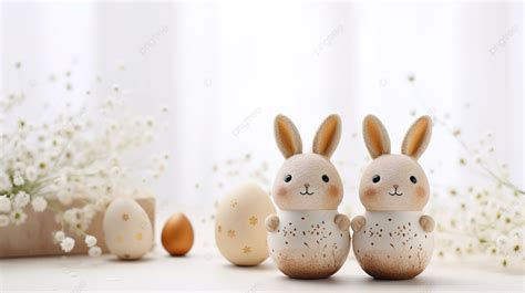 Egg Inspired Easter Bunnies Adorned With Delicate Gypsophila Flowers ...