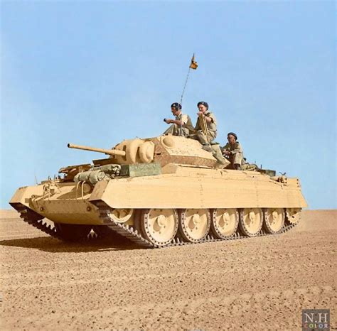 A British Cruiser Mk VI A15 "Crusader" Mk II tank, in the North African ...