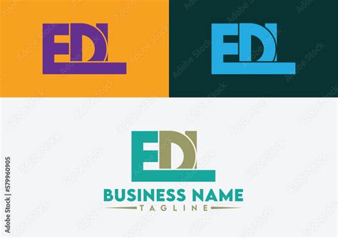 Letter EDL logo design, EDL letter logo Stock Vector | Adobe Stock