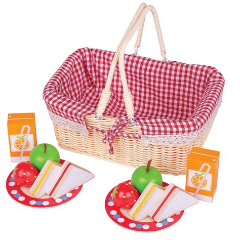 Picnic Basket | Bigjigs (BJ438) | Wooden Play Food