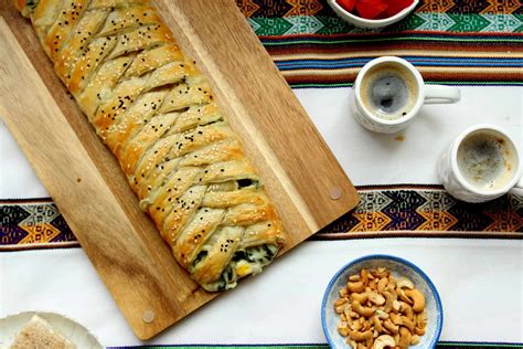 spinach puff pastry braid 12 - Flour & Spice