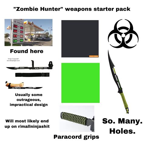 “Zombie Hunter” weapons starter pack : r/starterpacks