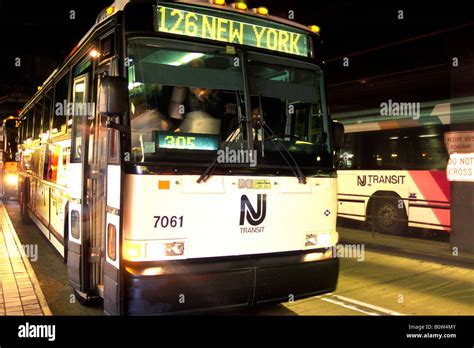 Port Authority Building of New York and New Jersey bus depot parking in New York City terminal ...