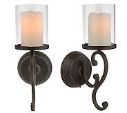 Candle Impressions Flameless Candles. These sconces are over our firepla… | Battery operated ...