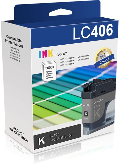 LC406 LC 406Ink Cartridges 1 Pack Replacement for Brother LC406 LC 406 Ink Cartridges for MFC ...