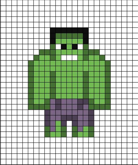 Hulk Pixel Art in 2022 | Pixel art, Art themes, Art