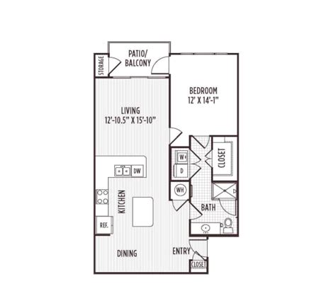 Floor Plans| 1 & 2-Bedroom Apartments in Houston, TX