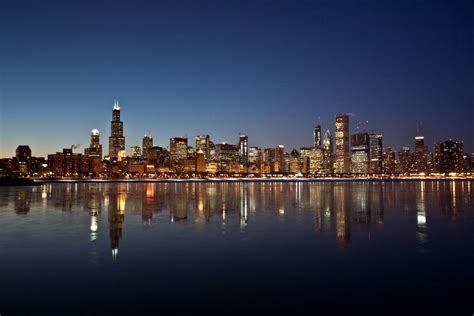 Chicago skyline, numb fingers were worth it. Flickr - Photo Sharing