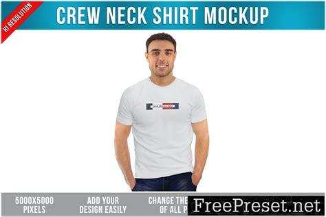 Crew Neck Shirt Mockup GM4URH5