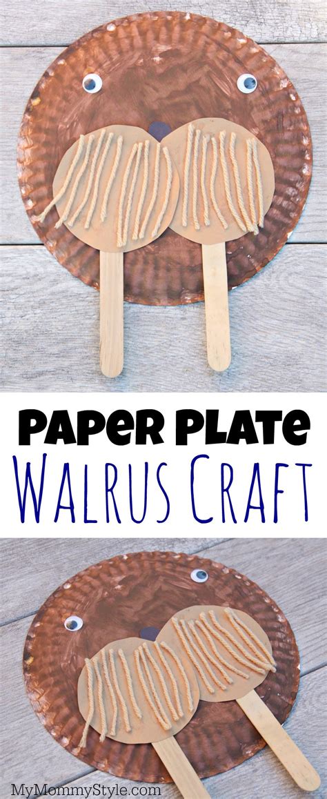 Paper plate walrus craft - My Mommy Style