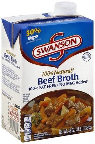 Swanson Beef Broth - 48 oz, Nutrition Information | Innit