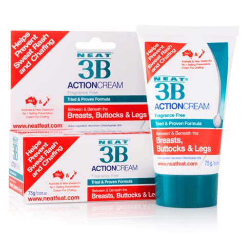 Neat® 3B Action Cream 75g - Sweat rash and chafing prevention