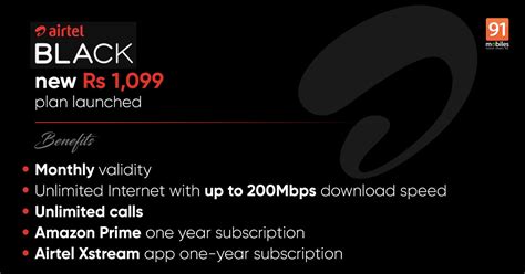 Airtel Black Rs 1099 plan launched: 200Mbps speed, unlimited calls, and ...