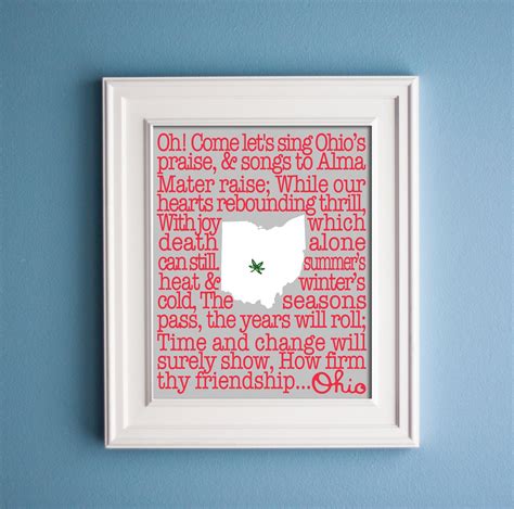 Items similar to Carmen Ohio - Buckeye State Print on Etsy