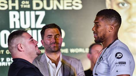 Ruiz Jr vs Joshua: Intense face off in Saudi Arabia as Anthony Joshua ...