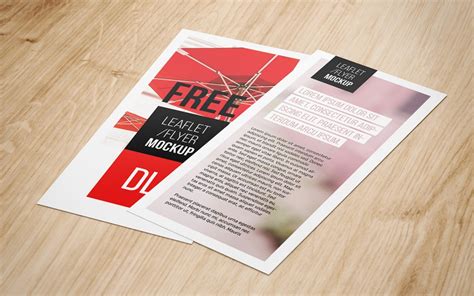 Mockup / Ulotka DL / Leaflet DL – Graficzny.com.pl