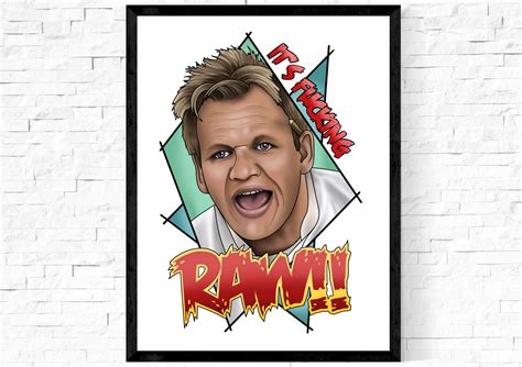 Gordon Ramsay Tattoo Style A5 A4 Chefs Kiss It's - Etsy