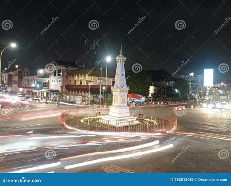 Long Exposure Night of Tugu Jogja Stock Photo - Image of tugu, jogja: 263013086