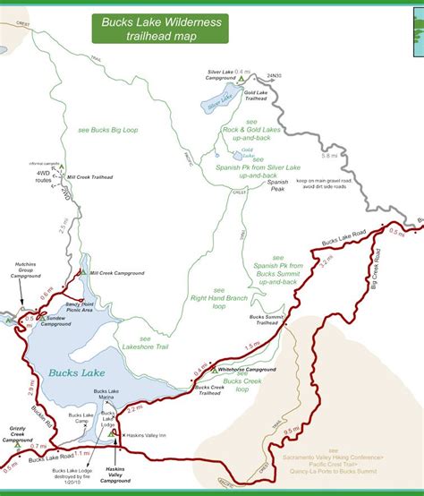 Hiking in Bucks Lake Wilderness - includes high quality topos | Pacific crest trail, Sacramento ...