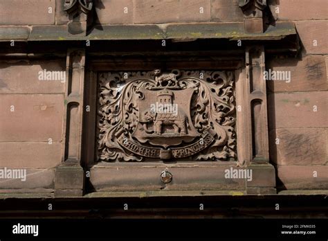 Coventry coat of arms on the Council Offices, Coventry, UK Stock Photo - Alamy